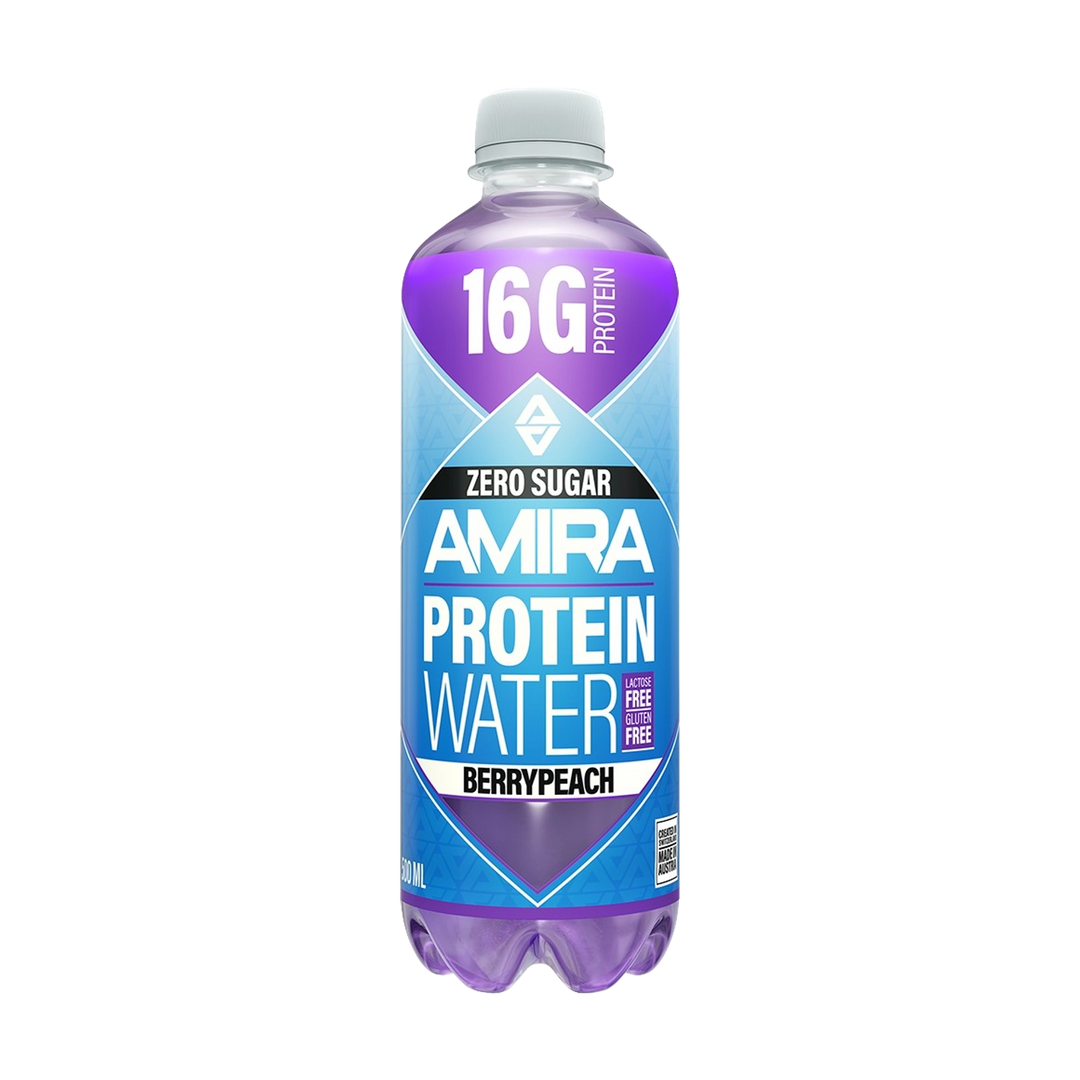 AMIRA Protein Water Berrypeach 500ml, a refreshing and hydrating beverage