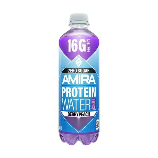 AMIRA Protein Water Berrypeach 500ml, a refreshing and hydrating beverage