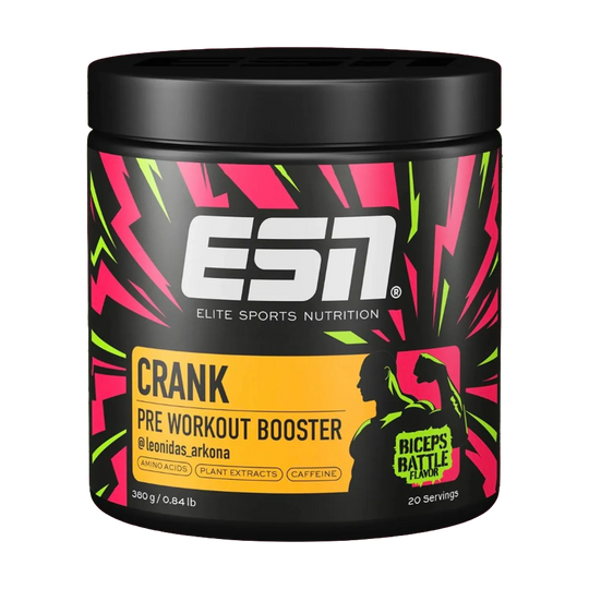  ESN CRANK workout booster with 380g of supplement powder