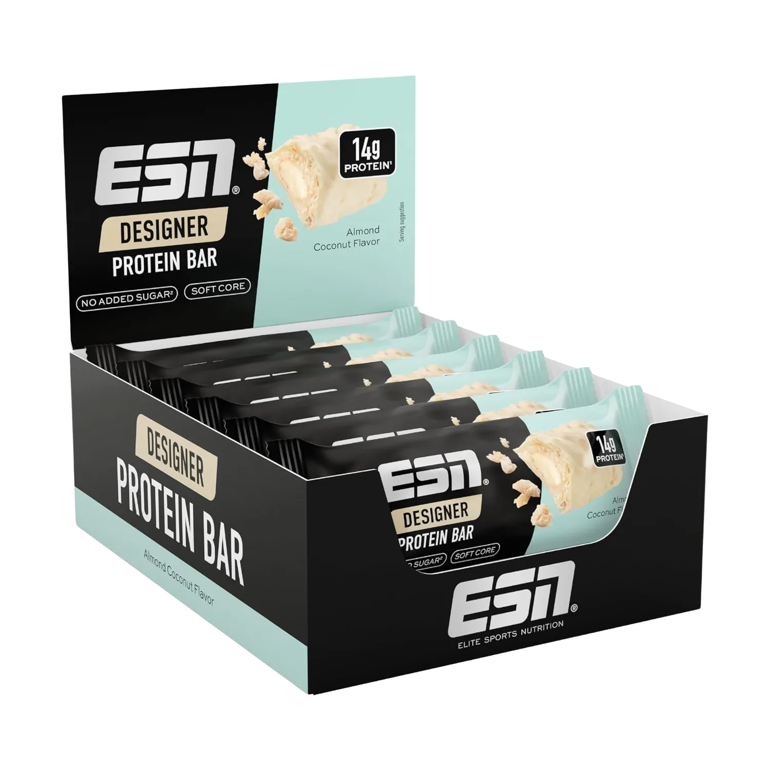 ESN Designer Bar 45g, a high-protein snack with a delicious taste and convenient size for on-the-go nutrition