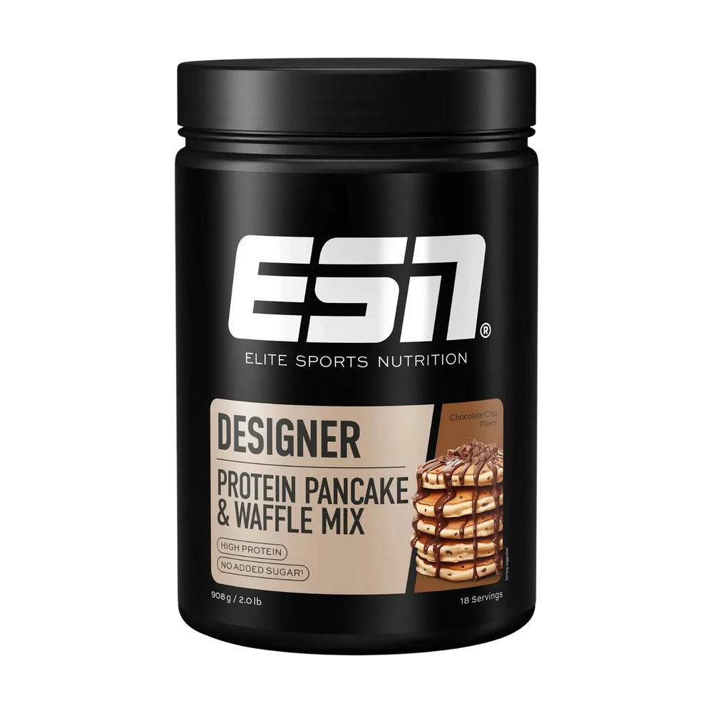 Delicious and nutritious ESN Designer Protein Pancake & Waffle Mix in 908g packaging