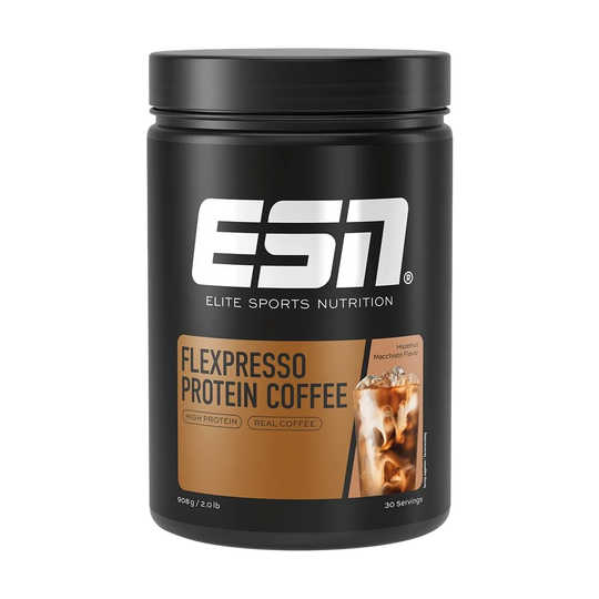 ESN FLEXPRESSO Protein Coffee with 908g packaging, perfect for post-workout recovery