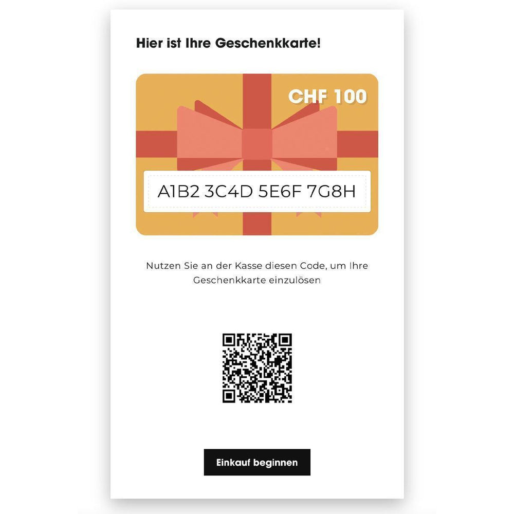 Fitgrade Geschenkgutschein - CHF 50.00 - fitgrade.ch