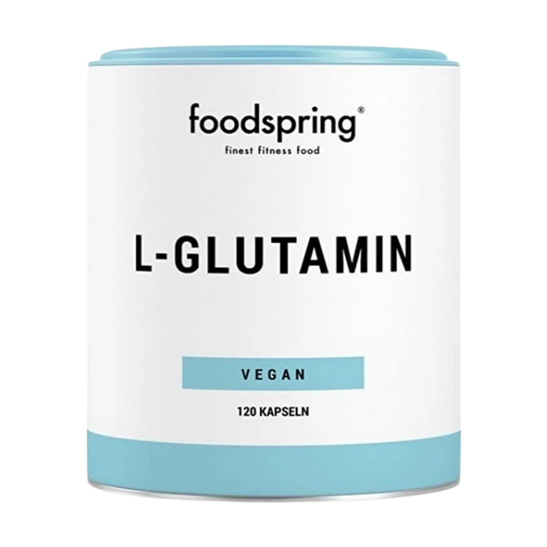 High quality Foodspring L-Glutamin supplement in a convenient 120 capsule pack