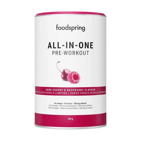 Foodspring Pre-Workout All-in-One | 350g - Dark Cherry Raspberry - fitgrade.ch