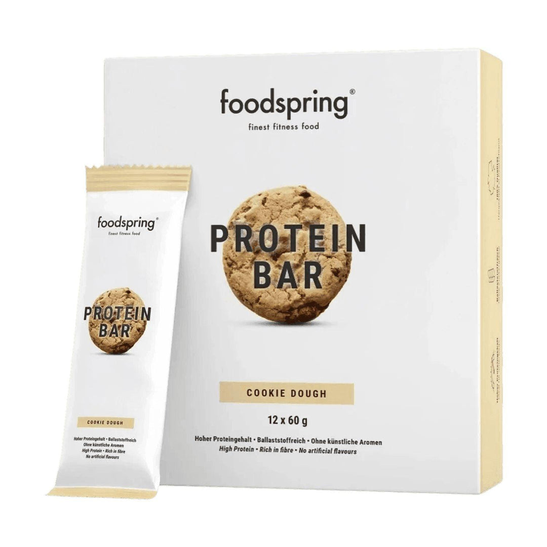 Foodspring Protein Bar | 60g - 12x60g / Cookie Dough - fitgrade.ch