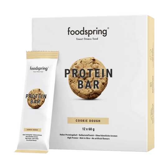 Foodspring Protein Bar | 60g - 12x60g / Cookie Dough - fitgrade.ch