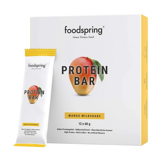 Delicious Foodspring Protein Bar in 60g size, perfect for post-workout fuel