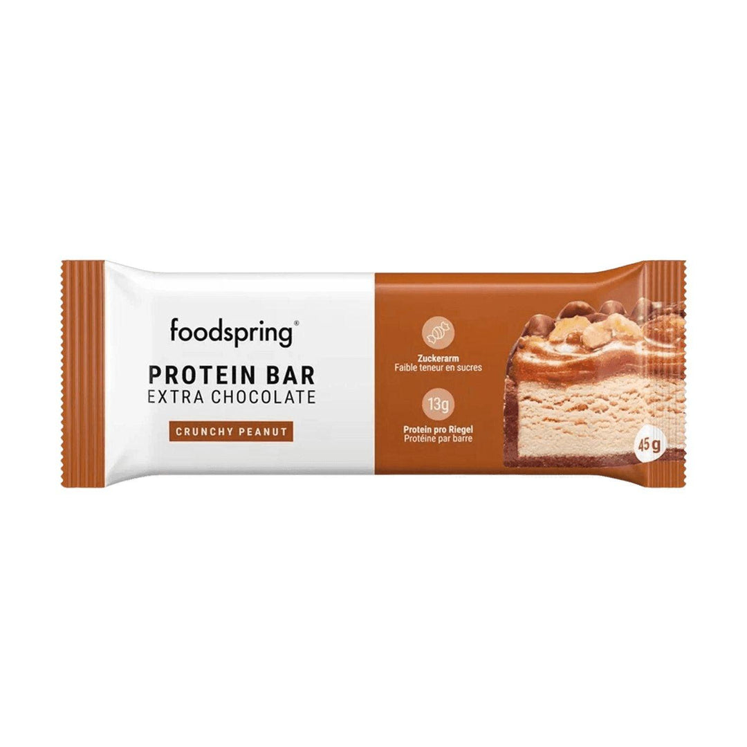 Foodspring Protein Bar Extra Chocolate | 45g - 45g / Crunchy Peanut - fitgrade.ch