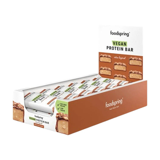 Foodspring Vegan Protein Bar Extra Chocolate | 45g - 12x45g / Roasted Peanut - fitgrade.ch