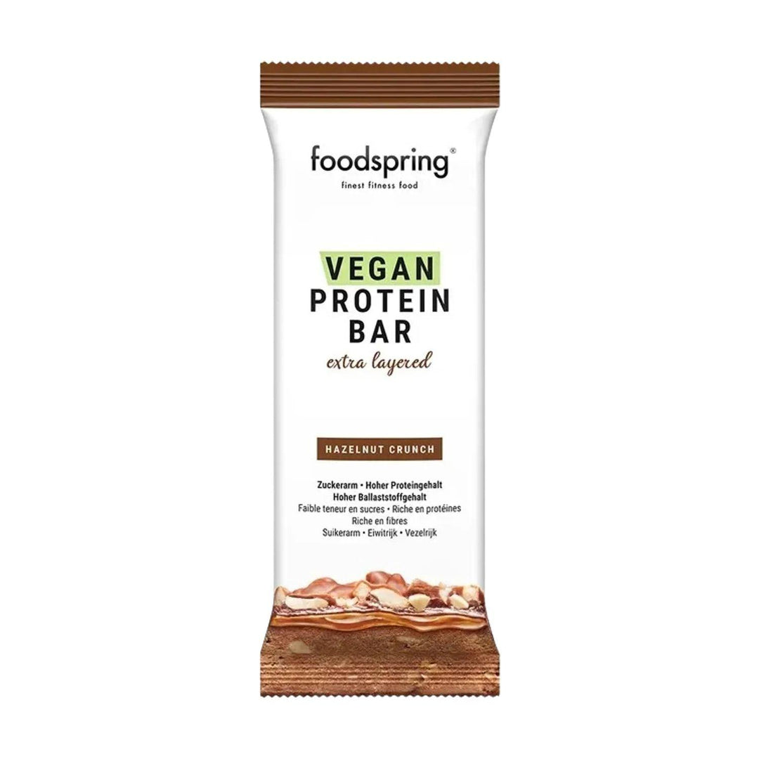 Foodspring Vegan Protein Bar Extra Chocolate | 45g - 45g / Hazelnut Crunch - fitgrade.ch