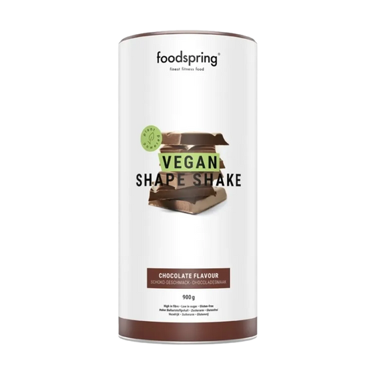  900g tub of Foodspring Vegan Shape Shake 20, high-quality vegan protein blend for fitness and wellness