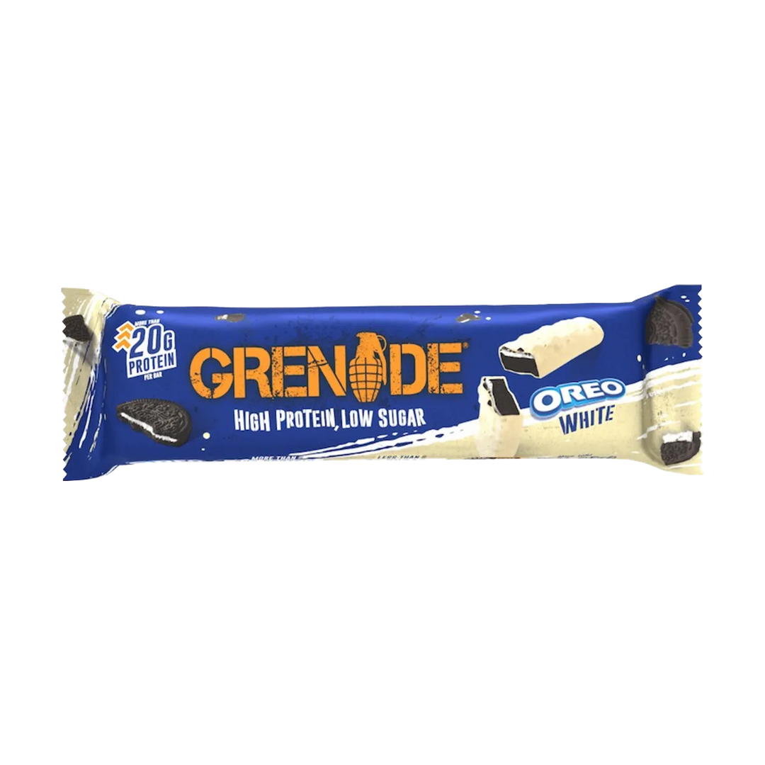 High-protein Grenade Protein Bar with 60g weight, ideal for post-workout recovery