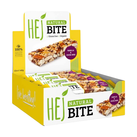 Nutritious and delicious HEJ Natural Bite (Bio) fruit and nut energy bar