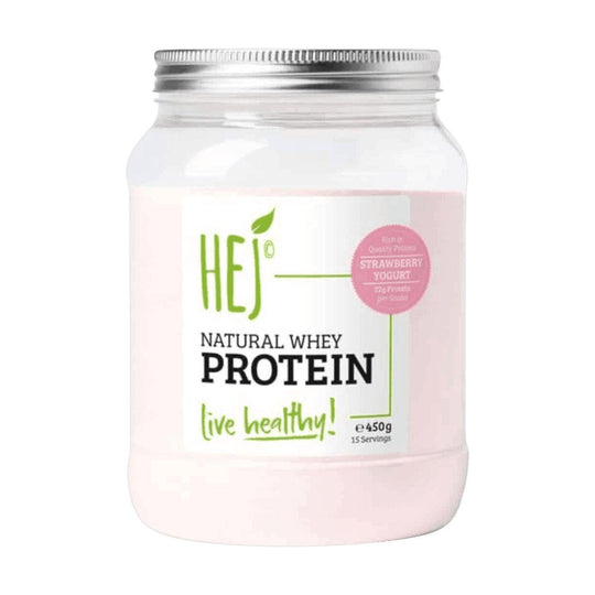 HEJ Natural Whey Protein | 450g - Strawberry Yogurt - fitgrade.ch