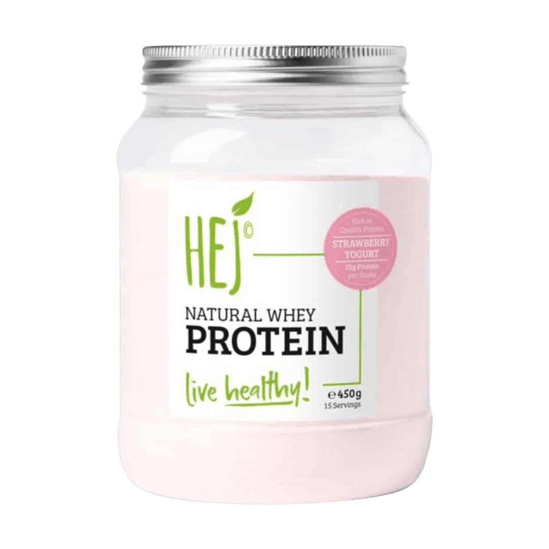 HEJ Natural Whey Protein | 450g - Strawberry Yogurt - fitgrade.ch