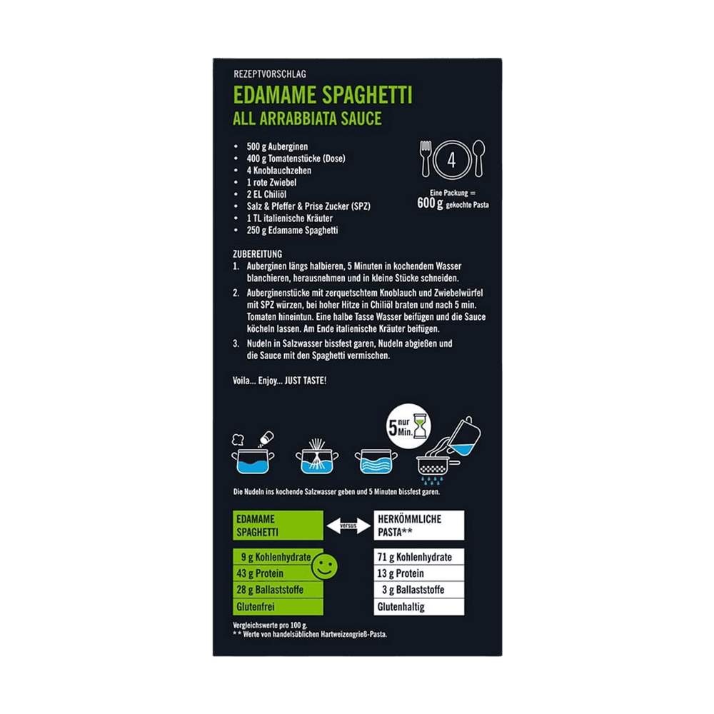 Just Taste - Bio Edamame Spaghetti | 250g - Default Title - fitgrade.ch