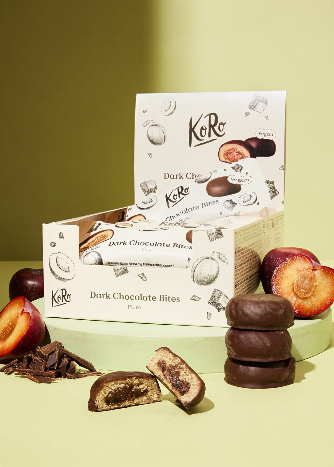 Organic and delicious KoRo Bio Dark Chocolate Bites, 40g packaging