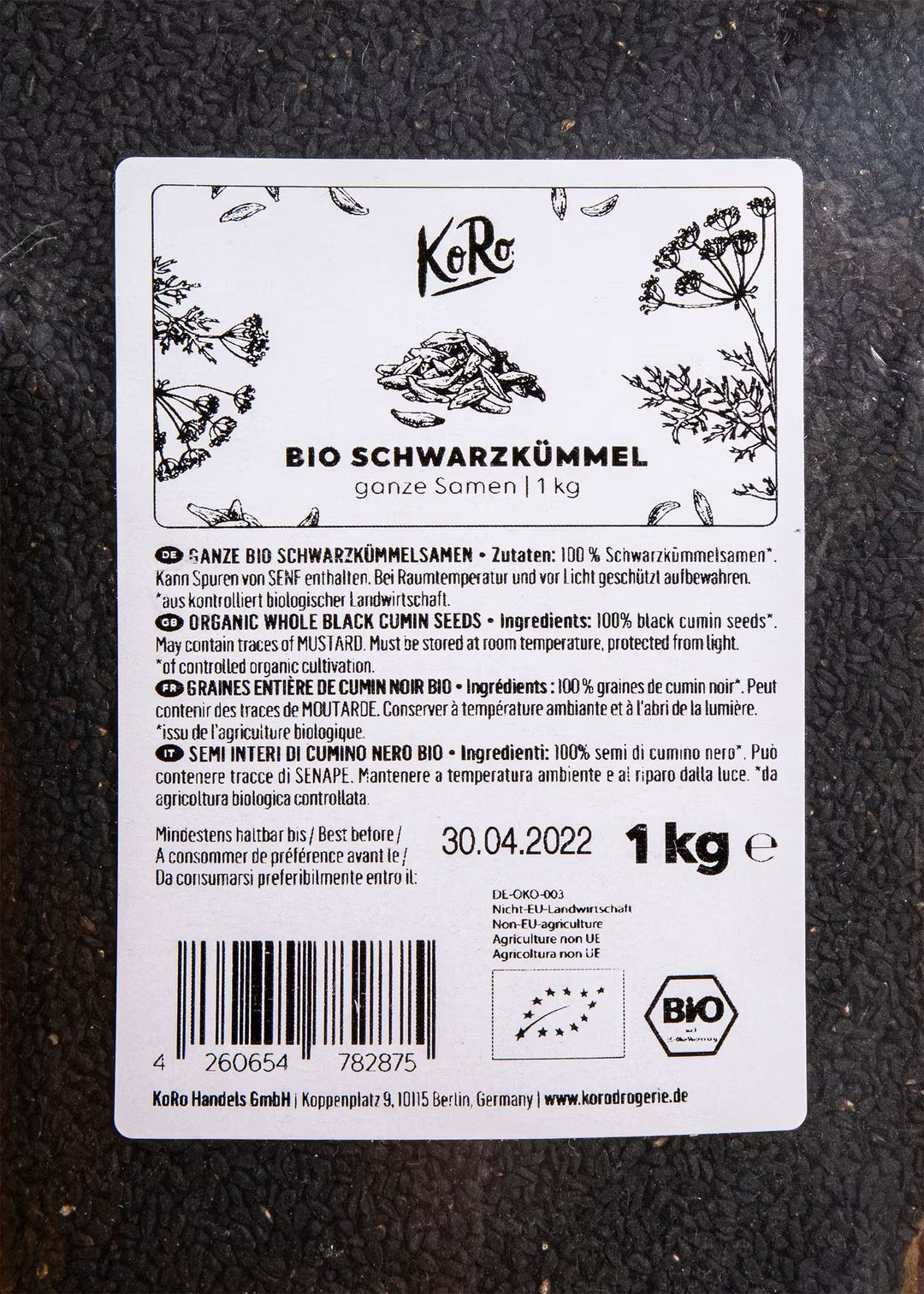 KoRo Bio Schwarzkümmelsamen | 1kg