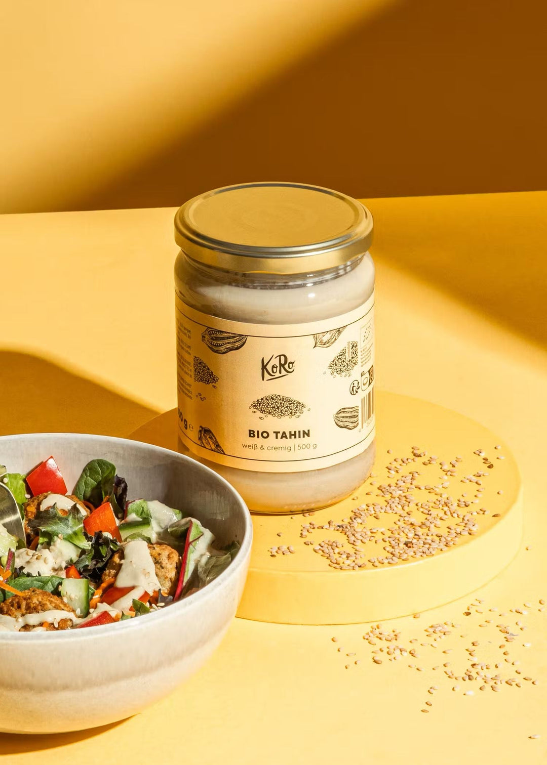 Organic 500g KoRo Bio Tahini - pure and creamy sesame paste