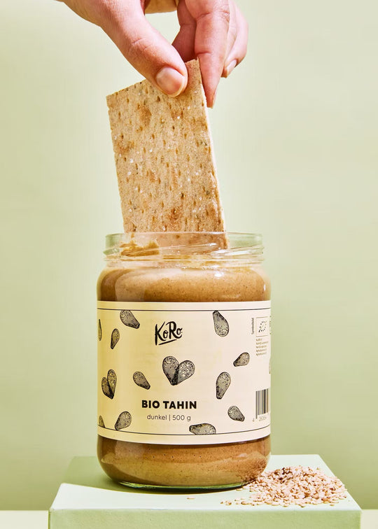 Organic, creamy and rich 500g KoRo Bio Tahini, perfect for spreading or cooking