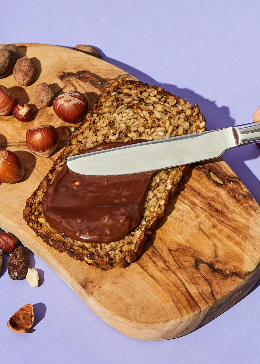 Creamy hazelnut spread with cocoa, made from organic ingredients