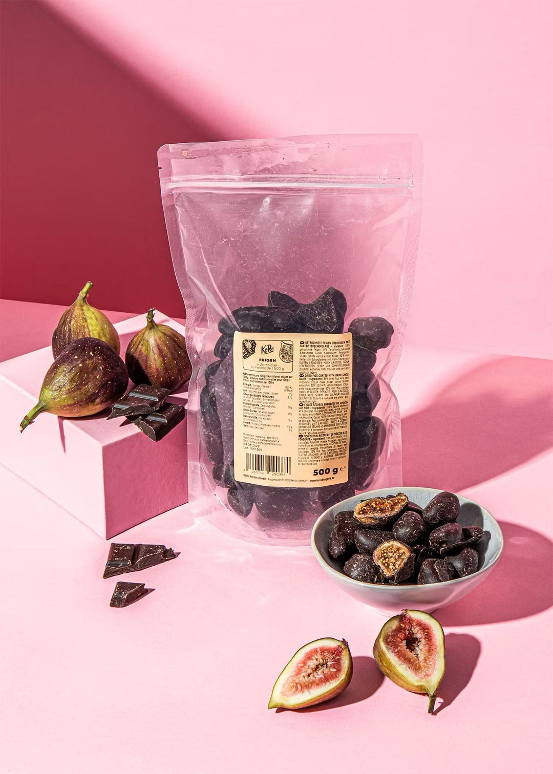 KoRo Feigen in Zartbitterschokolade 500g - Delicious and indulgent chocolate-covered figs