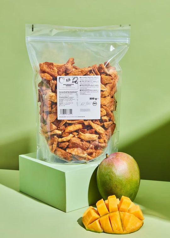 Organic 500g KoRo Gepuffte Mango, a delicious and healthy snack option