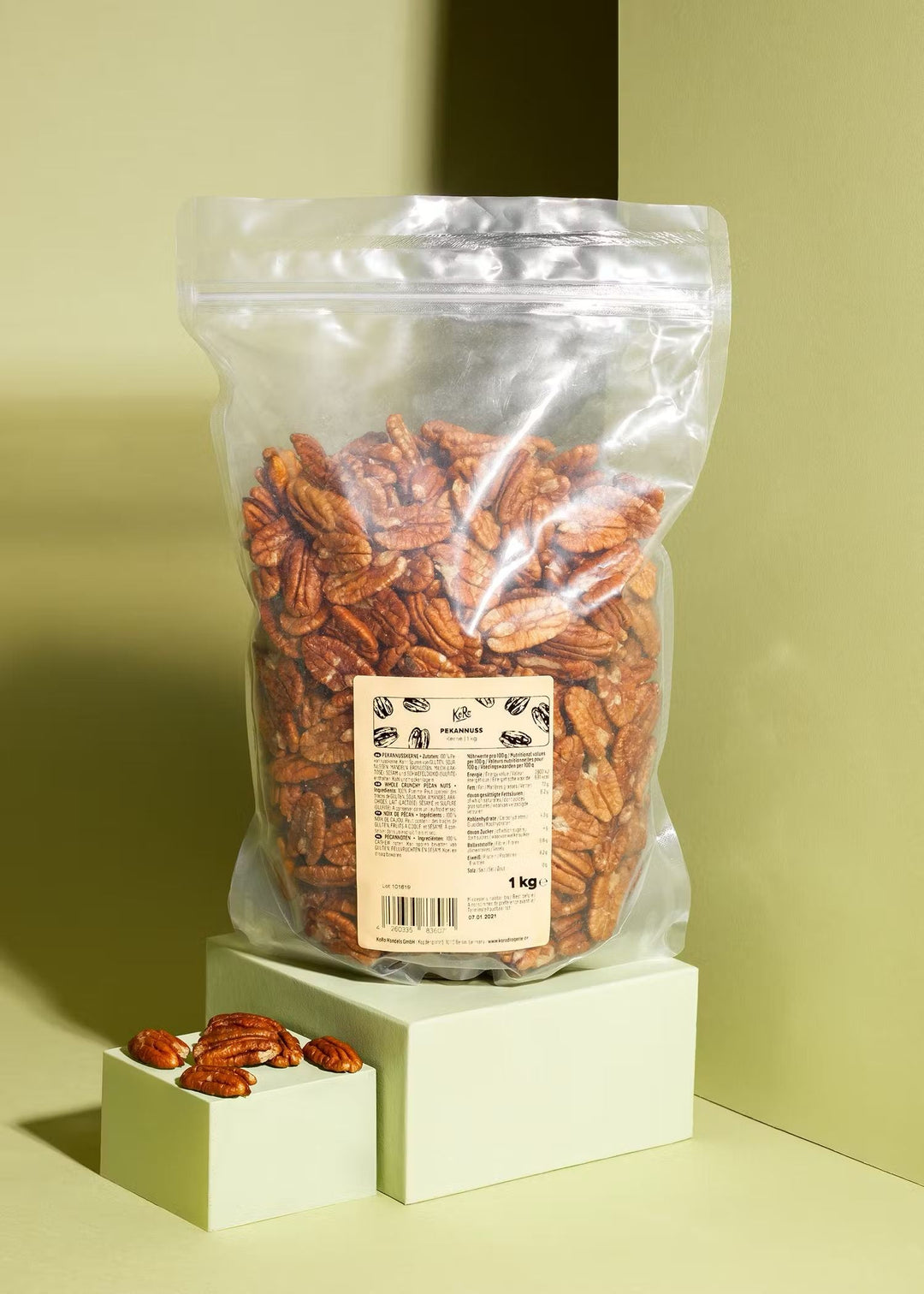 KoRo Pekannusskerne 1kg pack - high-quality, fresh and delicious nuts