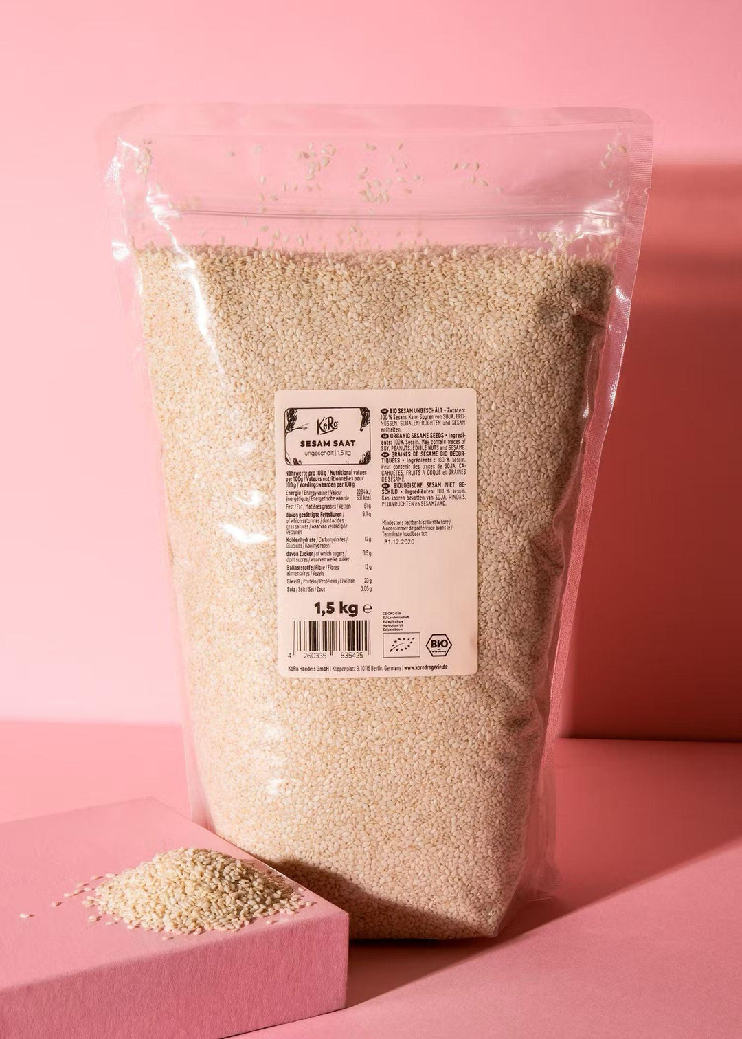 KoRo Ungeschälter Bio Sesam | 1,5kg - 1.5kg - fitgrade.ch