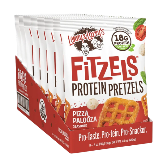 Crunchy and savory Lenny & Larry's Fitzels Protein Pretzels, 85g bag