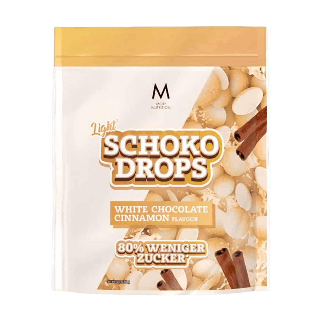 More Nutrition Light Chocolate Drops - White Chocolate Cinnamon | 250g - White Chocolate Cinnamon - fitgrade.ch