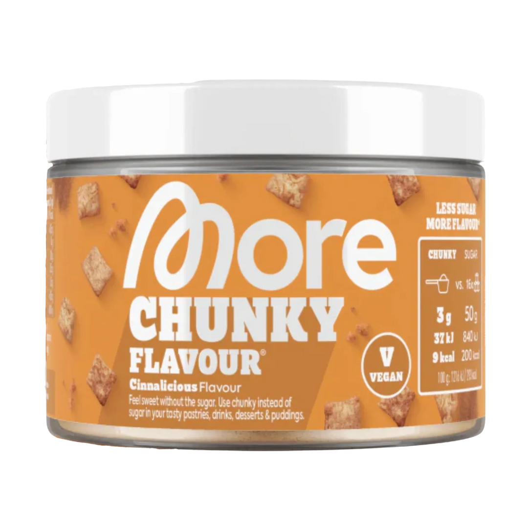  Hand holding a portion of More Nutrition Chunky Flavour 150g mix with almonds, cashews, raisins and cranberries