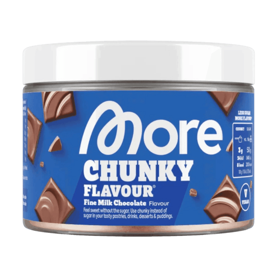 More Nutrition Chunky Flavour | 250g - Fine Milk Chocolate (Vegan) - fitgrade.ch