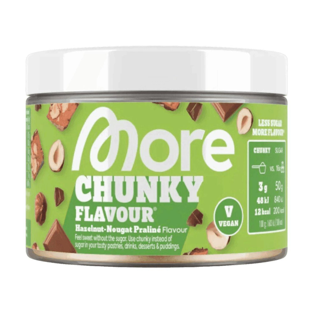 More Nutrition Chunky Flavour | 150g Hazelnut-Nougat Praliné (Vegan) - fitgrade.ch