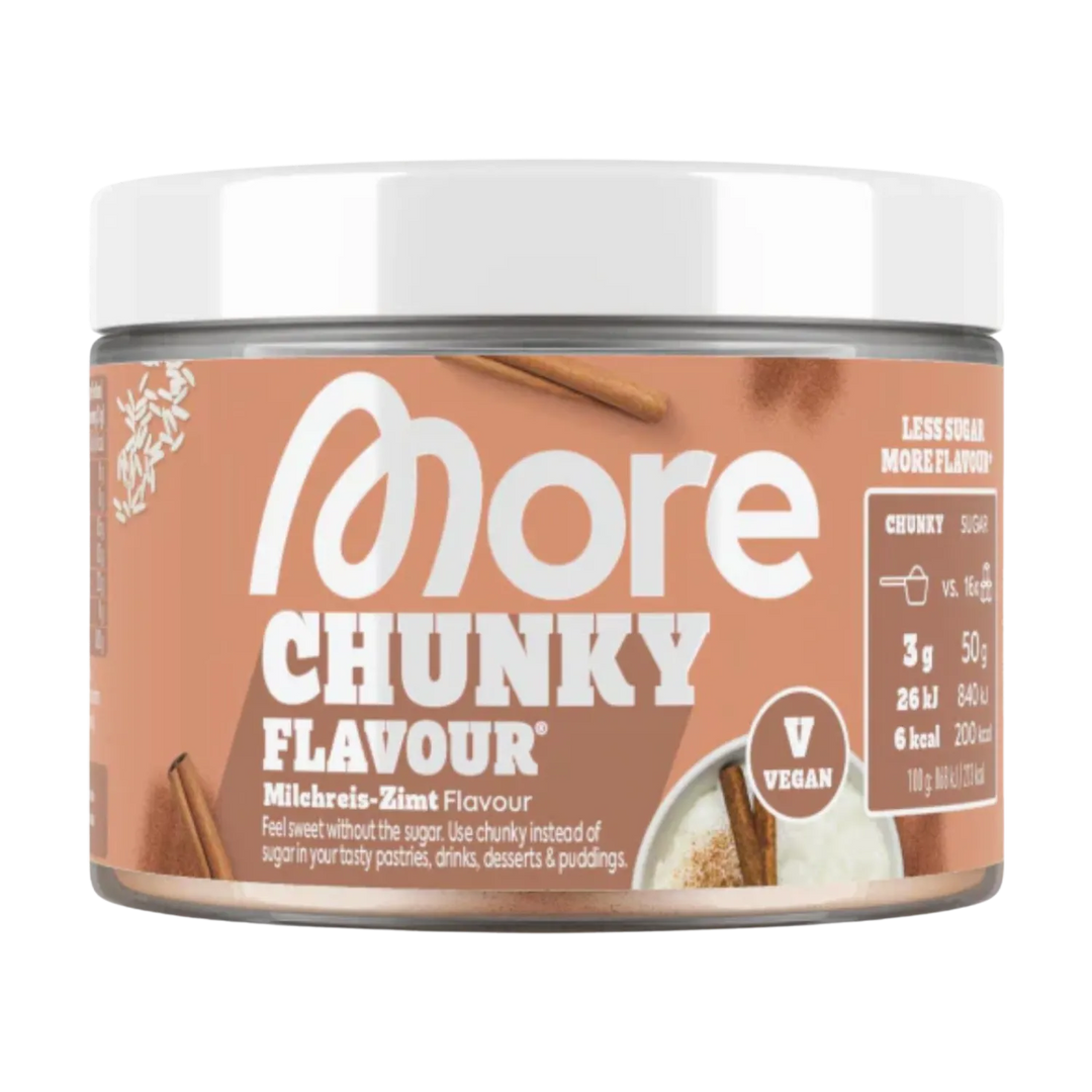 
Close-up of More Nutrition Chunky Flavour 150g product showing rich and chunky texture with visible nuts, seeds, and dried fruits