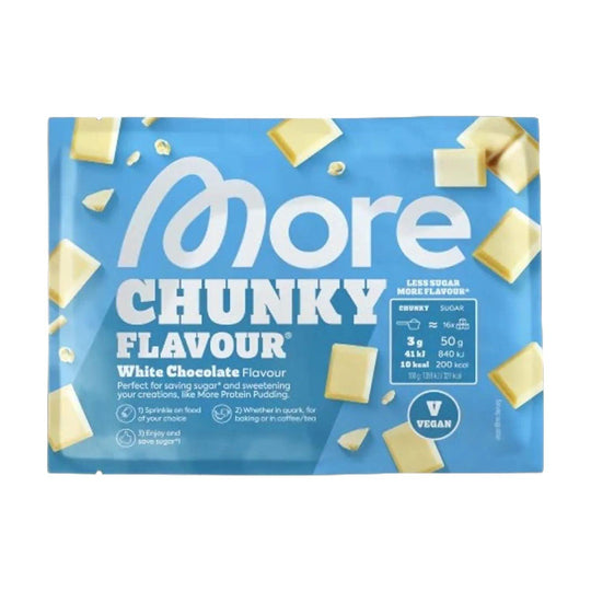 More Nutrition Chunky Flavour SAMPLE | 30g White Chocolate (Vegan) - fitgrade.ch