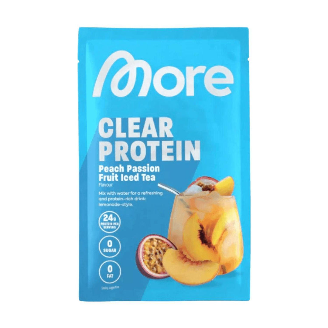 More Nutrition MORE CLEAR SAMPLE | 30g - Peach Passion Fruit Iced Tea - fitgrade.ch