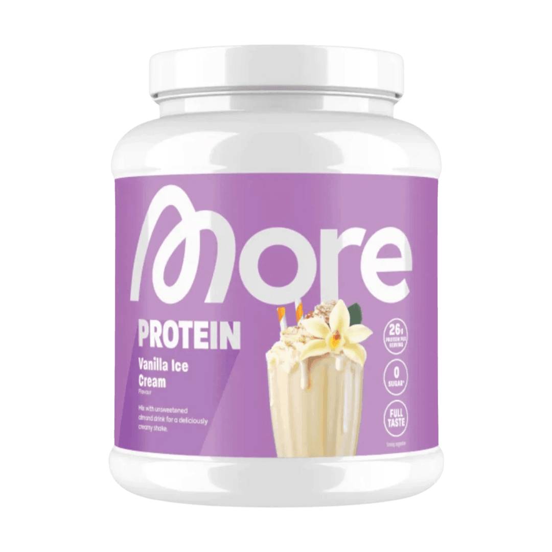 More Nutrition Total Protein 600g tub with chocolate flavor