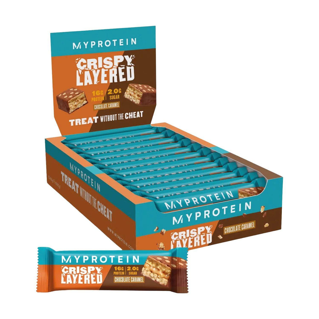 Myprotein Crispy Layered Bar | 58g - 12x58g / Chocolate Caramel - fitgrade.ch