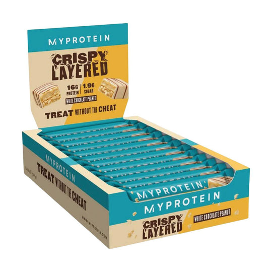 Myprotein Crispy Layered Bar | 58g - 12x58g / White Chocolate Peanut - fitgrade.ch