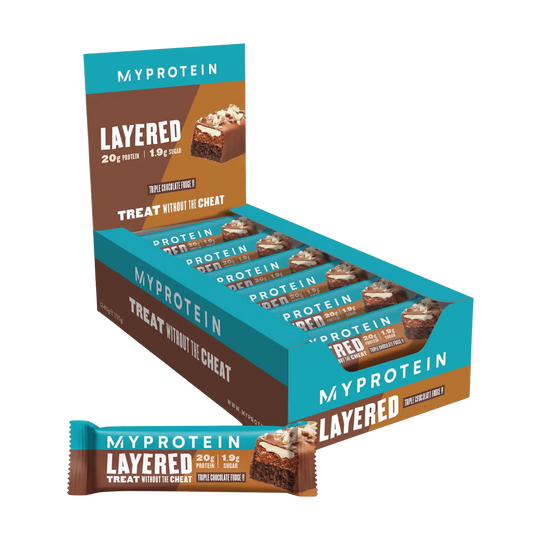 Myprotein Layered Bar | 60g - Delicious high-protein snack bar with multiple layers of flavor and texture