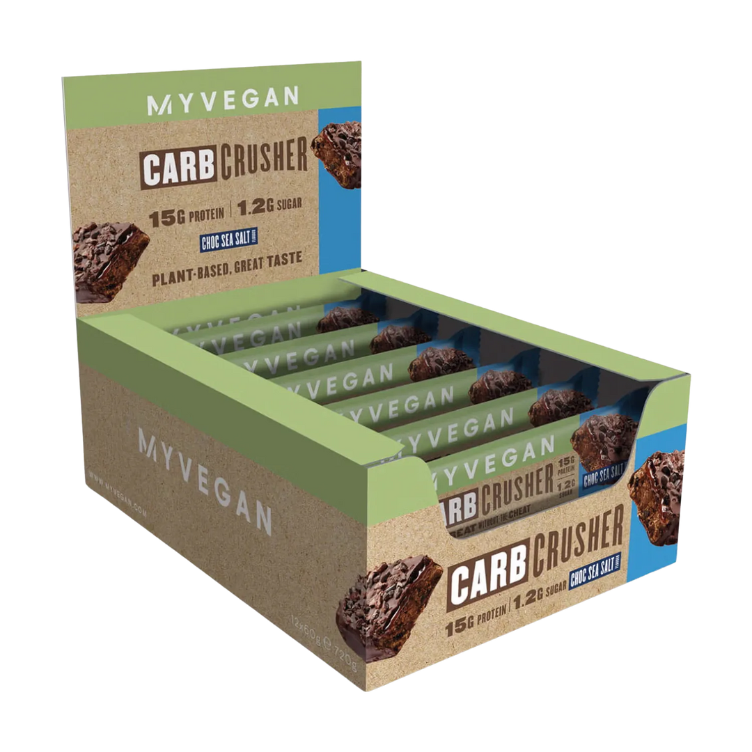  Myprotein Vegan Carb Crusher 60g bar in cookies and cream flavor, perfect for on-the-go energy and nutrition