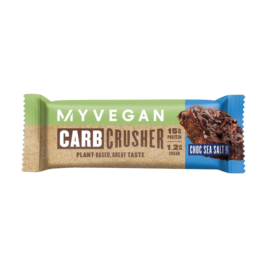  Image of Myprotein Vegan Carb Crusher with 60g of protein bar in peanut butter flavor