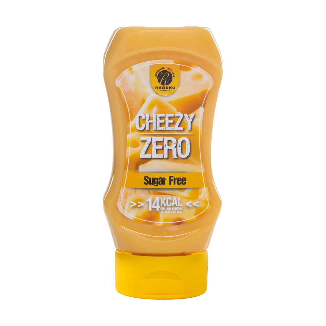 Rabeko Zero Sauce Cheezy 350ml bottle, a delicious and healthy alternative to traditional cheese sauces