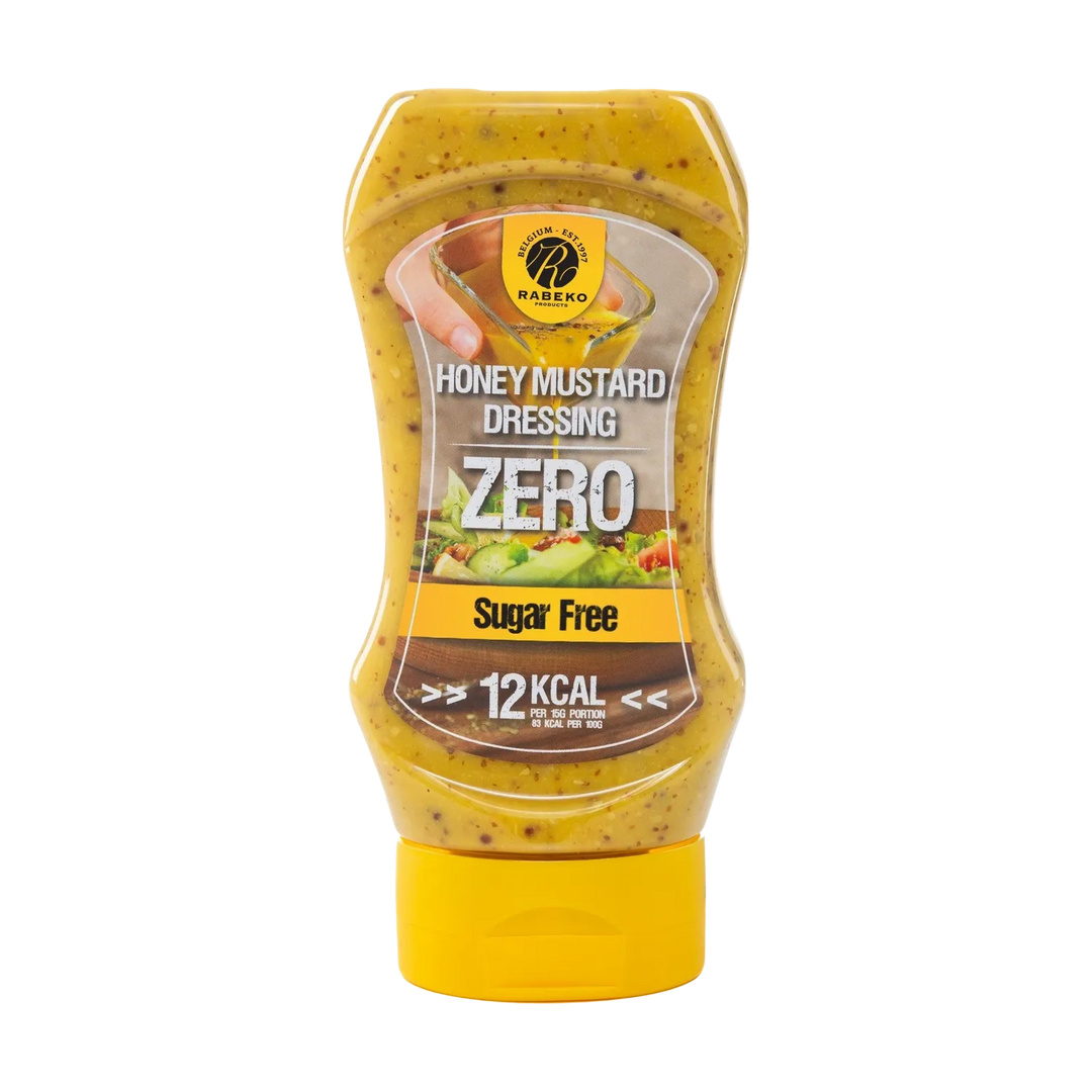 Rabeko Zero Sauce Honey Mustard 425ml bottle, perfect for enhancing flavors