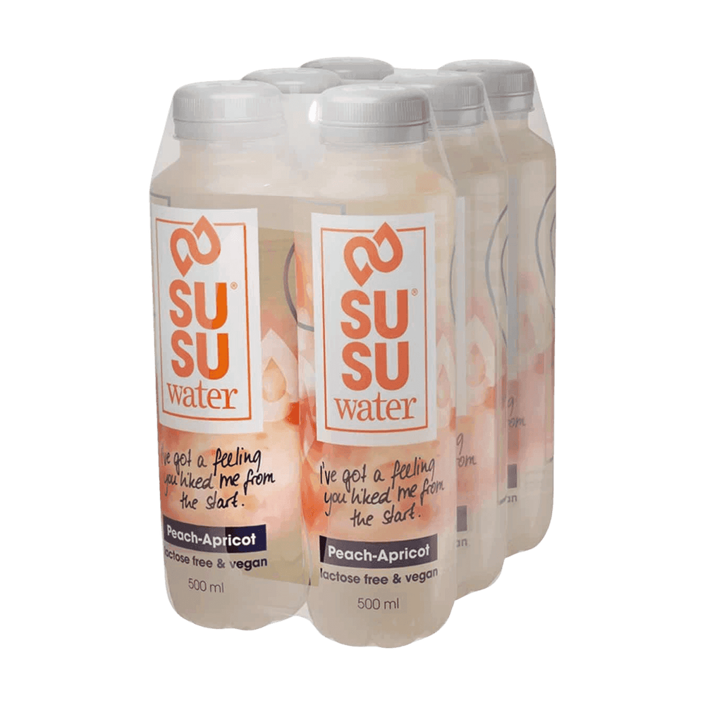 SUSU Water - Pfirsich-Aprikose | 500ml - 6 x 500ml / Pfirsich-Aprikose - fitgrade.ch