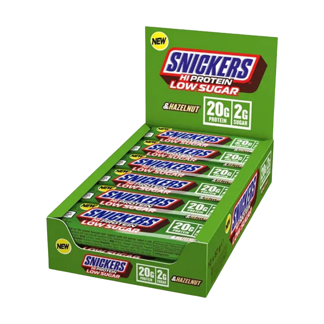  Delicious hazelnut flavored Snickers protein bar with low sugar content