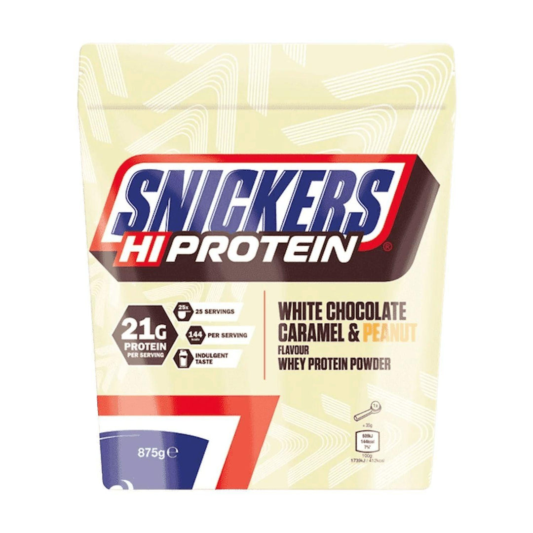 Snickers White Protein Powder | 875g White Chocolate Caramel & Peanut - fitgrade.ch