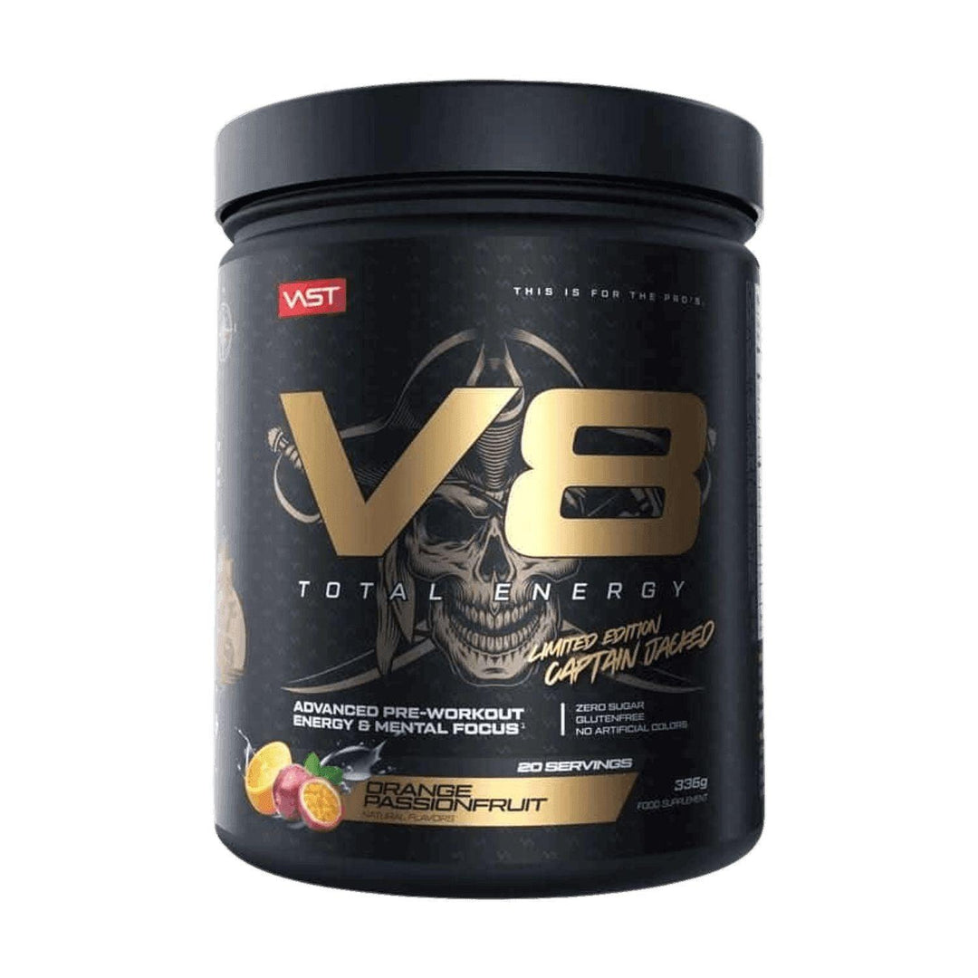 VAST V8 Total Energy | 314g - Orange Passionfruit - Captain Jacked - fitgrade.ch